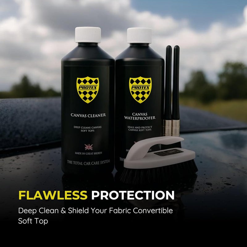 PROTEX Convertible Soft Top Care Kit with Canvas Cleaner & Waterproofer - 500ml - Image 2