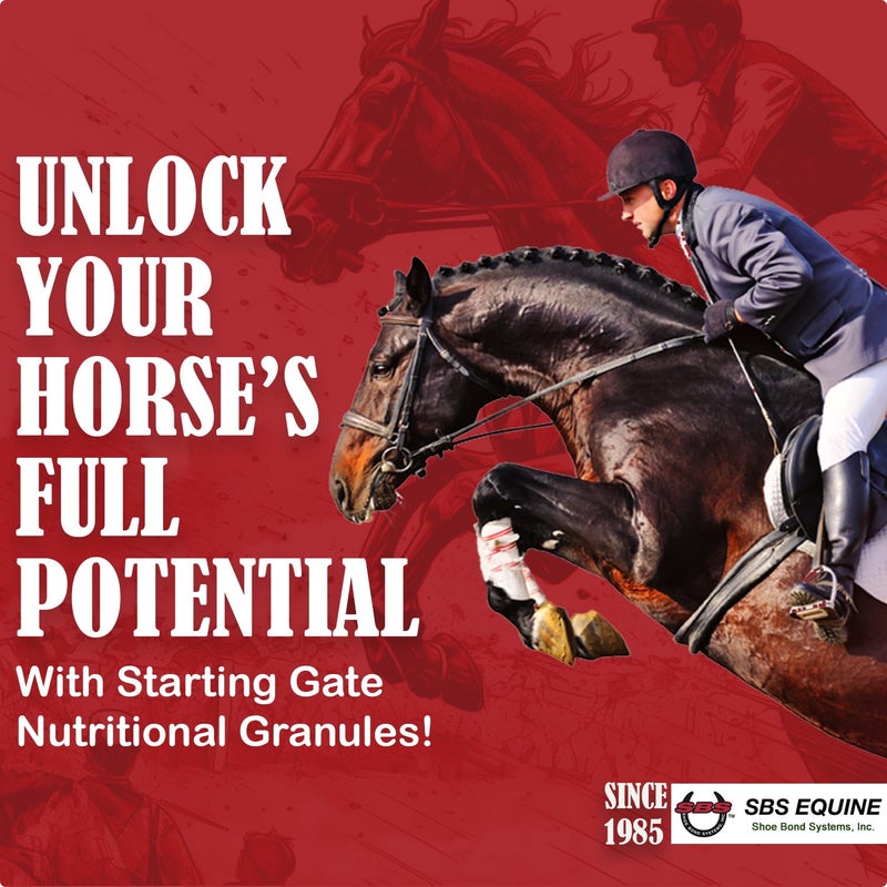 SBS Equine Starting Gate Granules - Horse Stomach Ulcer Treatment & Ulcer Relief, Horse Supplement Formula Scoop for Feed, Perfect Prep as a Hair, Skin & Hoof Supplement (1.1 Gallon) - Image 2