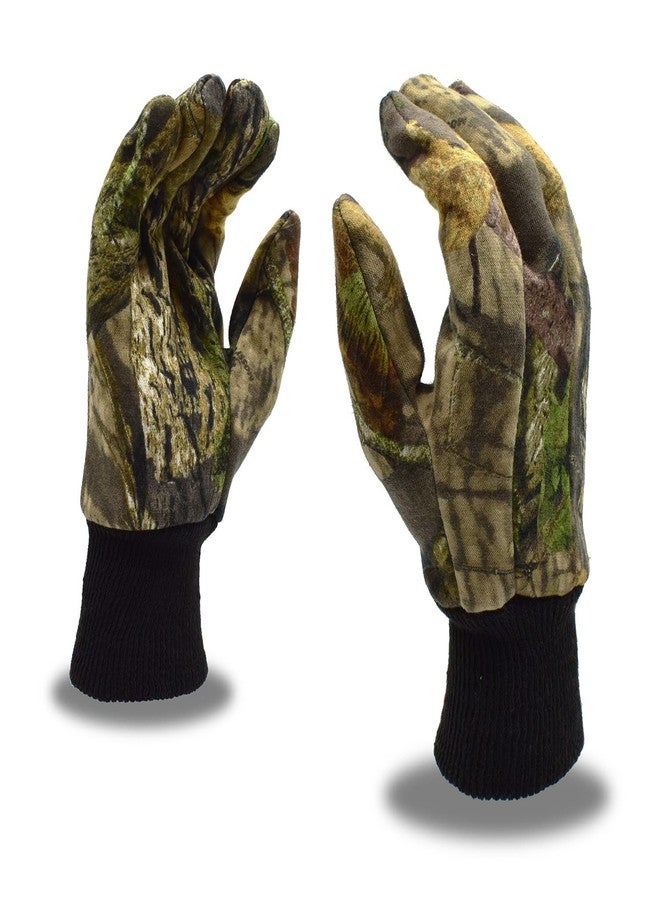 Cordova 14031MSY Heavy-Weight Jersey Cotton Knit Wrist Hunting Gloves, Mossy Oak Break-Up Country, Large - Image 1