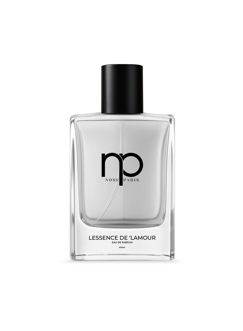 Nose Paris L’essence De L’amour (Essence of Love) for Men - Eau de Parfum, 50ml - Luxury Amber Oud & Smoky Rose Scent - Image 1
