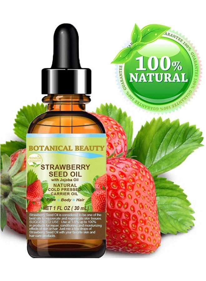 Botanical Beauty STRAWBERRY SEED OIL 100% Pure Natural Moisturizer. Cold Pressed Carrier oil. 1 Fl.oz.- 30 ml. For Face, Skin, Hair, Lip, Nails. Rich in Omega-3, Vitamin C, Vitamin E - Image 2