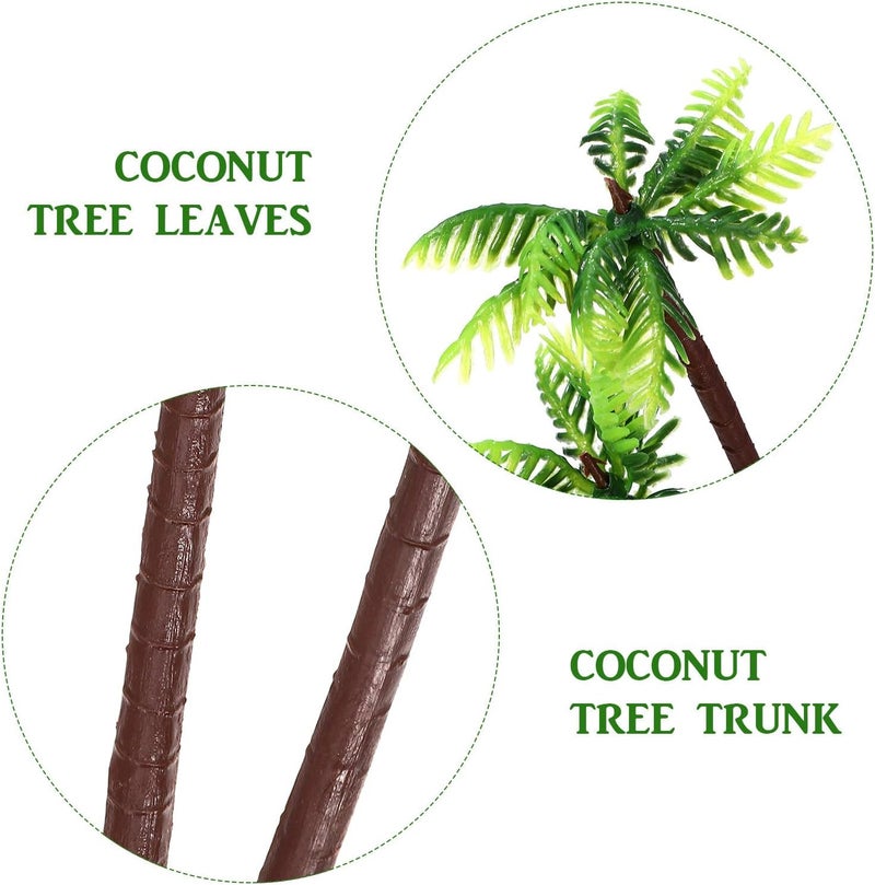 Spec upgraded improved quality MAGICLULU 12pcs Miniature Coconut Trees Model Palm Tree Cake Topper Mini Fake Palm Decor Artificial Greenery Plant Decoration for Micro Aquarium Garden Building Landscape Sandbox Precision made - Image 4