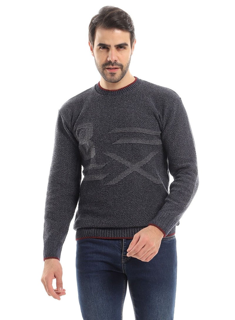 Caesar Wool Mens Pullover With Multi Design  - Image 1