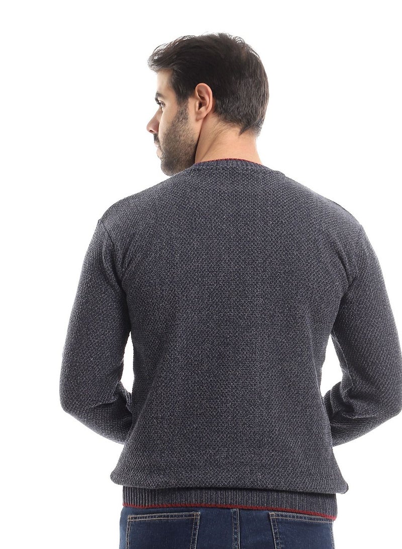 Caesar Wool Mens Pullover With Multi Design  - Image 4
