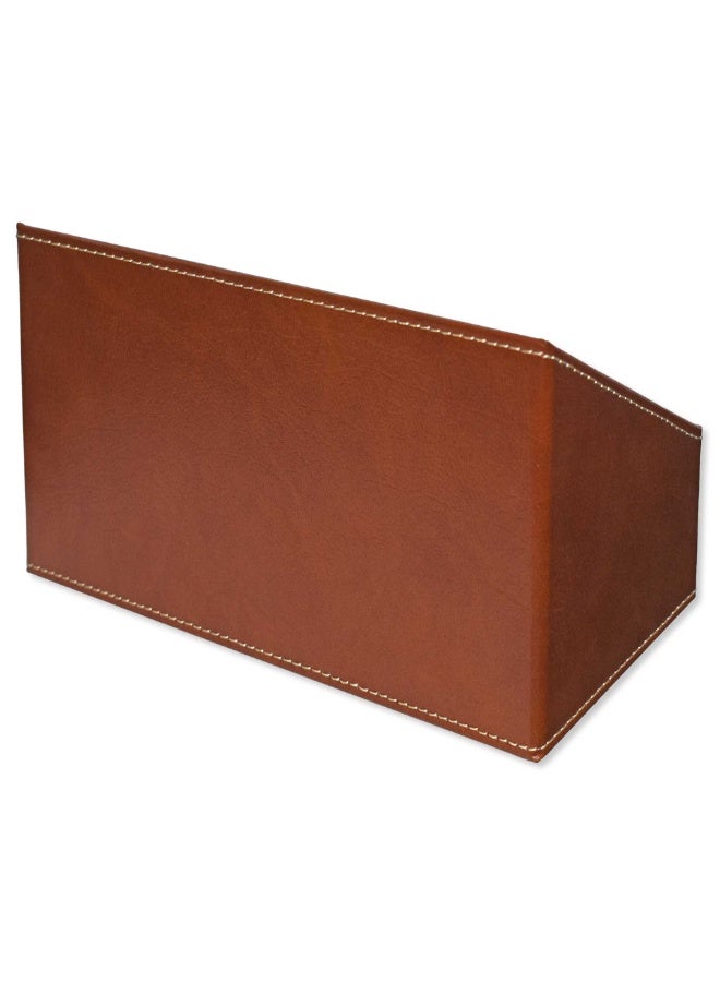 FIS Paper and Envelope Holder for Desk Set German Bonded Leather Material Size:25x11x12.8cm-with Box-Brown -FSDSEHBLBR - Image 5