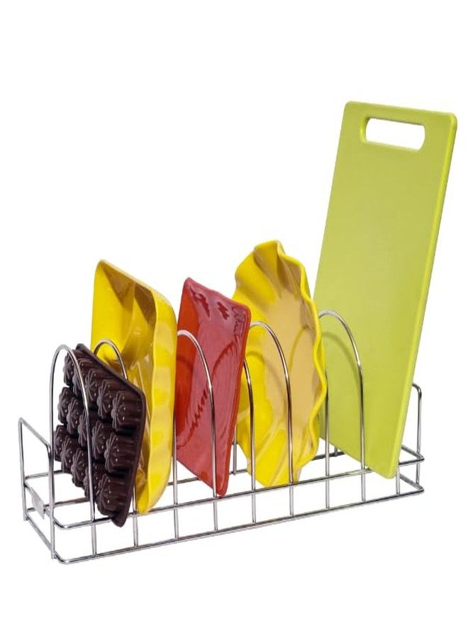 midland Stainless Steel Round Dish Stand - Thali Stand - Plate Stand - Dish Rack Heavy - Utensil Holder - Lid Holder - Kitchen Rack - Image 2