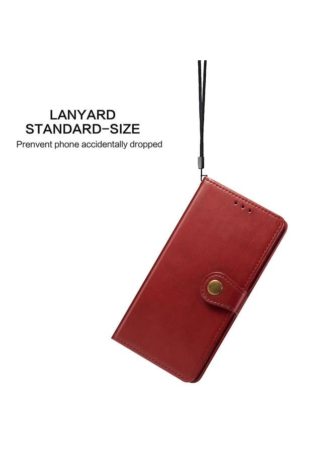 S-TOP Case For Huawei Nova 7 Pro Retro Solid Color Leather Buckle Phone Case with Lanyard & Photo Frame & Card Slot & Wallet & Stand Function - Image 5