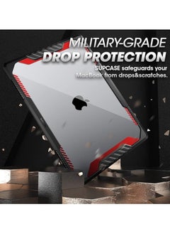 erorex Case Designed for MacBook Pro 16 Inch (2021 Release) A2485 M1 Pro / M1 Max,Slim Clear Protective Cover for MacBook Pro 16" with Touch ID - Black/Red  - Image 3