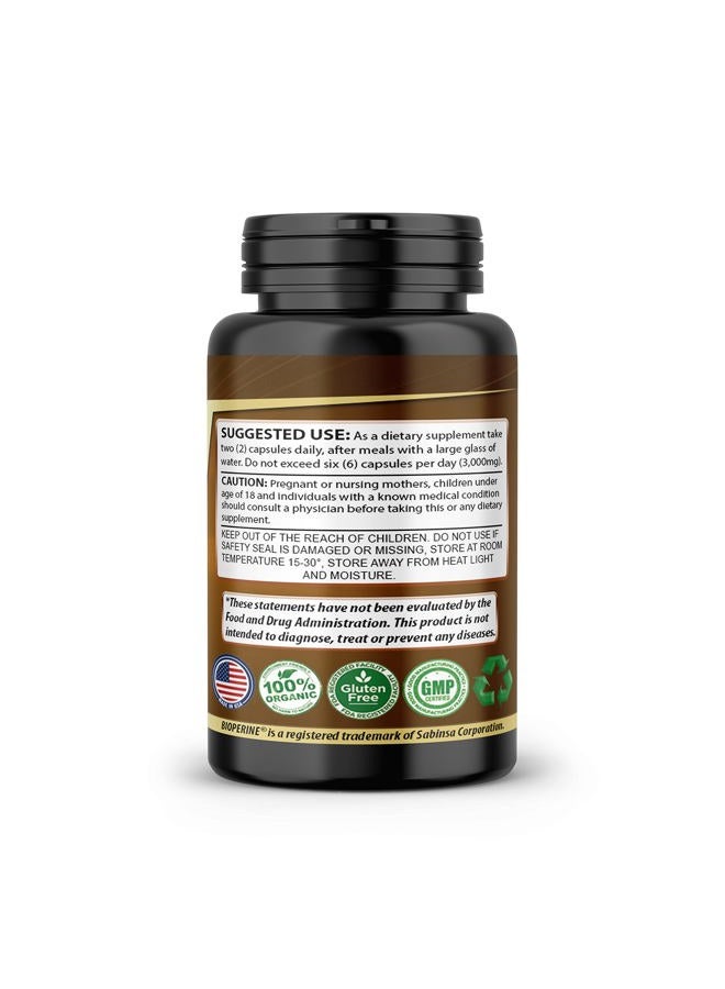 SMSHEALTHPRODUCTS.com Turmeric Curcumin with Ginger, BioPerine Black Pepper, 95% Curcuminoids, Natural Joint & Healthly Inflammatory Support, Antioxidant Tumeric Supplement, 60 Veggie Capsules, Made in USA, by SMS - Image 4
