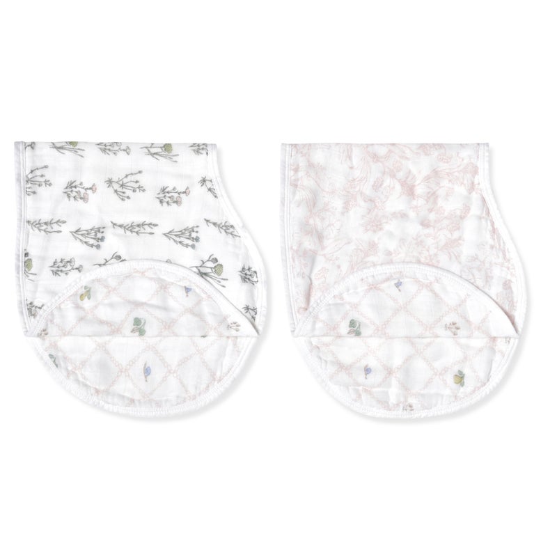aden + anais aden anais Silky Soft Bamboo Viscose Burpy Bib MultiUse Absorbent 4Layer Burp Cloth and FullCoverage SnapClosure Baby Bib in One 225 X 11 2Pack French Floral