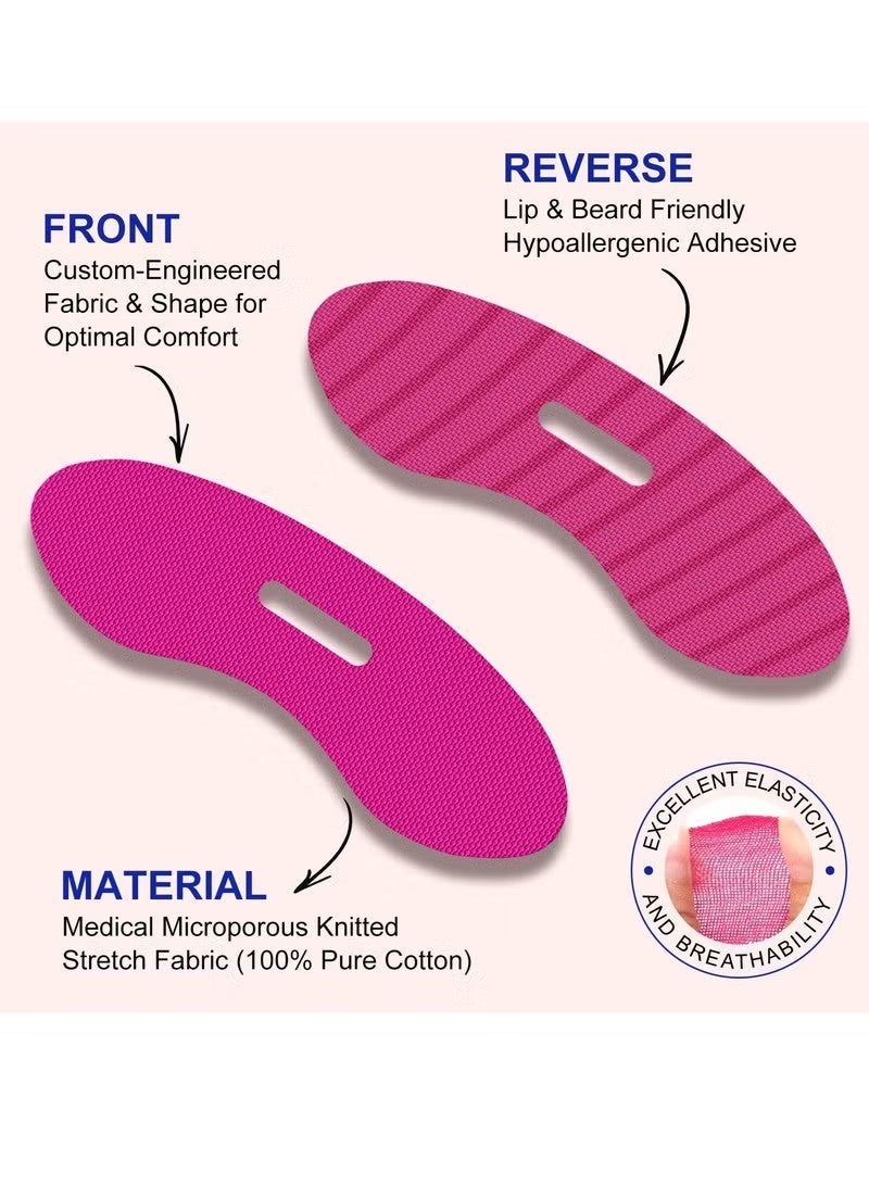 سيفودون 50 جهاز كمبيوتر شريط الميكروبور شريط الفم الوردي شرائط النوم ناعمة ومريحة شرائط الفم اللاصقة اللطيفة والأمنة التنفس الأنف مكافحة الشخير أفضل التنفس رائحة مجانية شرائط النوم أفواه الشريط - Image 3