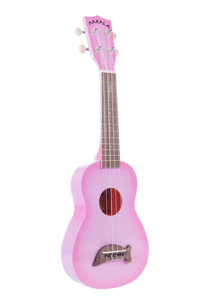 Kala MK-SD/PKBURST Makala Dolphin Bridge Soprano Ukulele - Pink Burst - Image 1