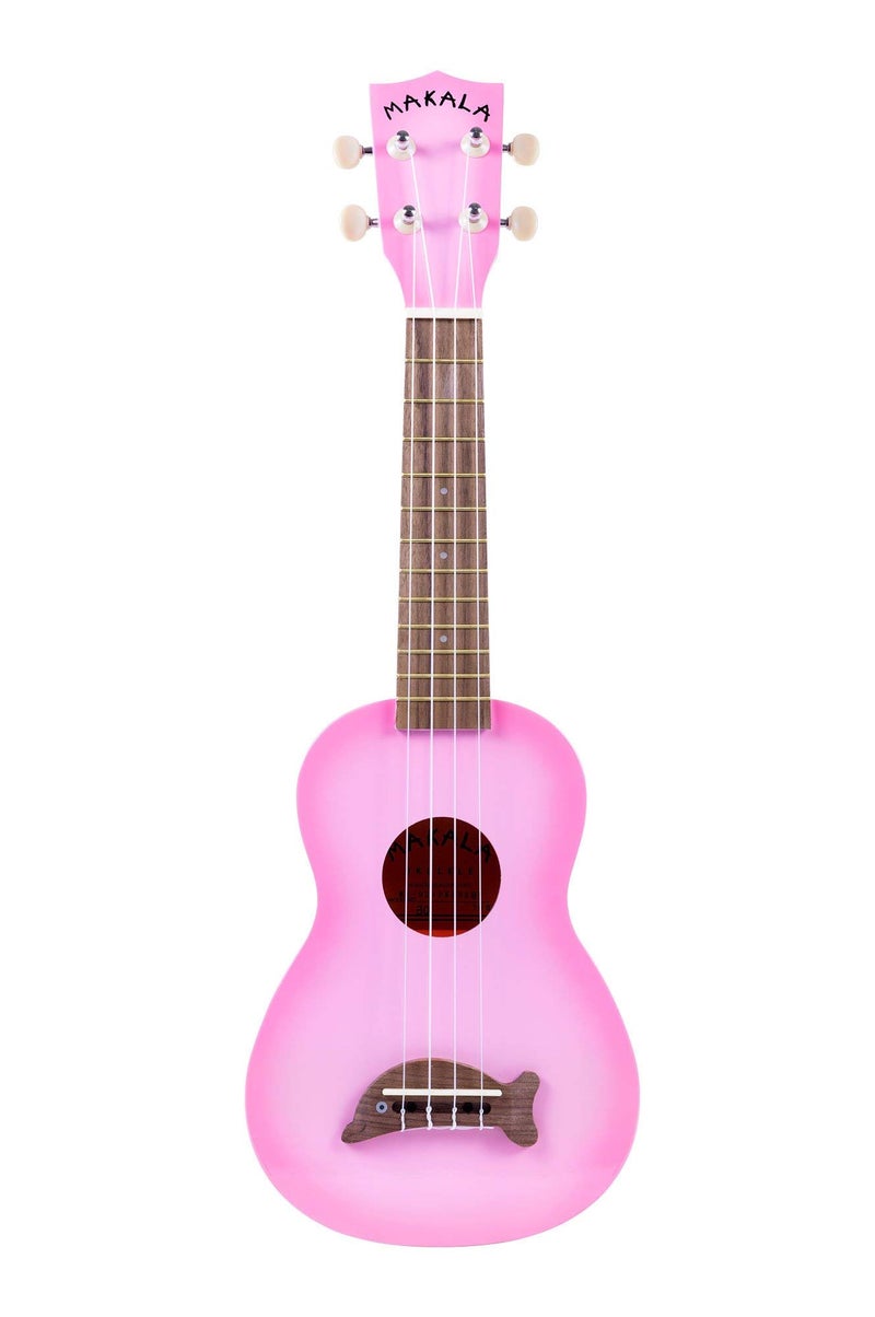 Kala MK-SD/PKBURST Makala Dolphin Bridge Soprano Ukulele - Pink Burst - Image 3