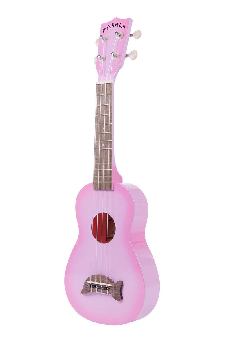 Kala MK-SD/PKBURST Makala Dolphin Bridge Soprano Ukulele - Pink Burst - Image 2