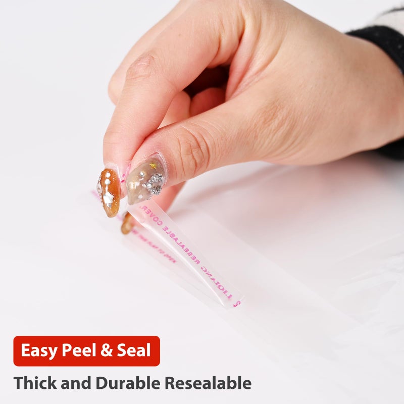 Egofine Self Sealing Cellophane Bags 100 PCS, Crystal Sealed Clear Bags for 11x14 Art Prints, Bag Size: 11.41x14.57 inches - Image 3