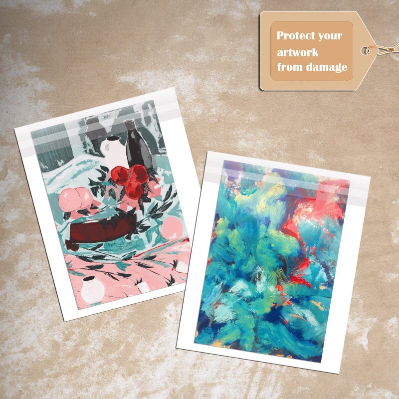 Egofine Self Sealing Cellophane Bags 100 PCS, Crystal Sealed Clear Bags for 11x14 Art Prints, Bag Size: 11.41x14.57 inches - Image 5