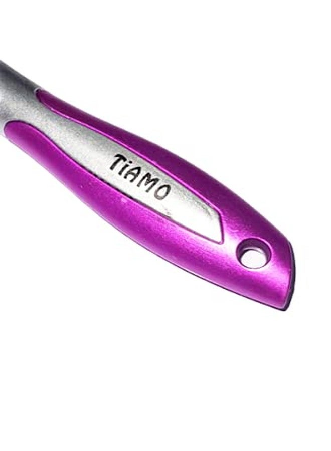 Tiamo Plastic Round PINK Hairbrush for daily hair grooming. - Image 5