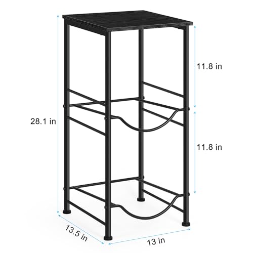 BTY Water Bottle Holder Organizer 5 Gallon Water Jug Holder with Top Shelves 2 Tier Water Cooler Jug Storage Rack Heavy Duty Water Dispenser Stand for 5 Gallon Bottle Kitchen Office Living Room Black - Image 2