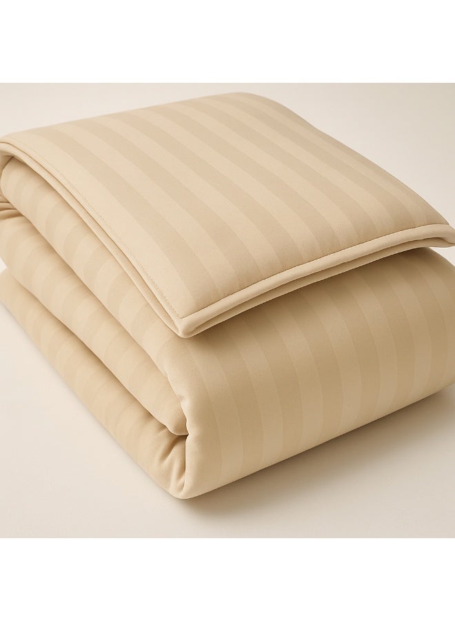 مينج لي مفرش فندقي مفرد 5 قطع من مايكروفايبر مع حشوة قابلة للإزالة – تصميم خطوط أنيق يناسب سرير بحجم 120×200 سم - Image 3