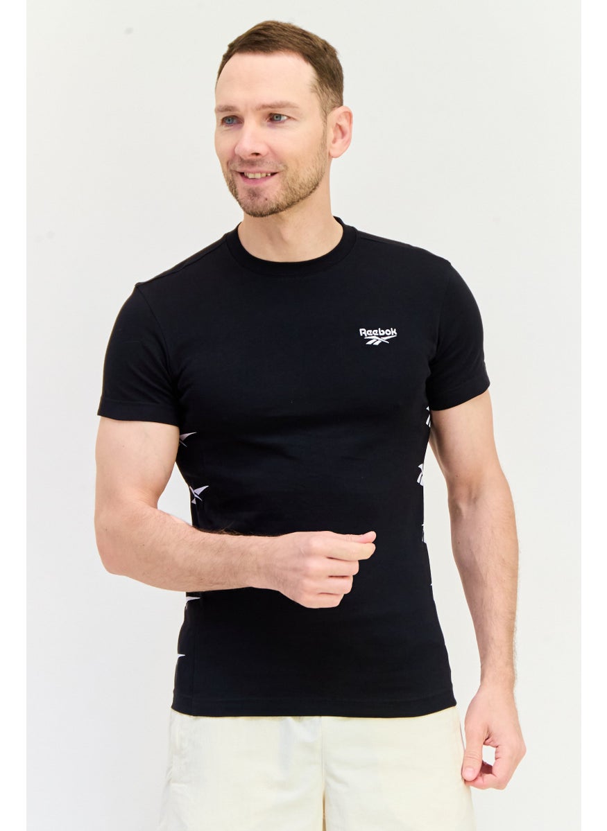 Reebok Men Sportswear Fit Short Sleeve Outdoor T-Shirt, Black  - Image 1