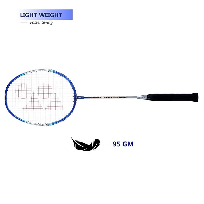 Yonex ZR 100 مضرب بادل خفيف من الألمنيوم مع غلاف كامل للمضرب (أزرق) | للمبتدئين | 95 جرام | عالي المتانة - Image 3