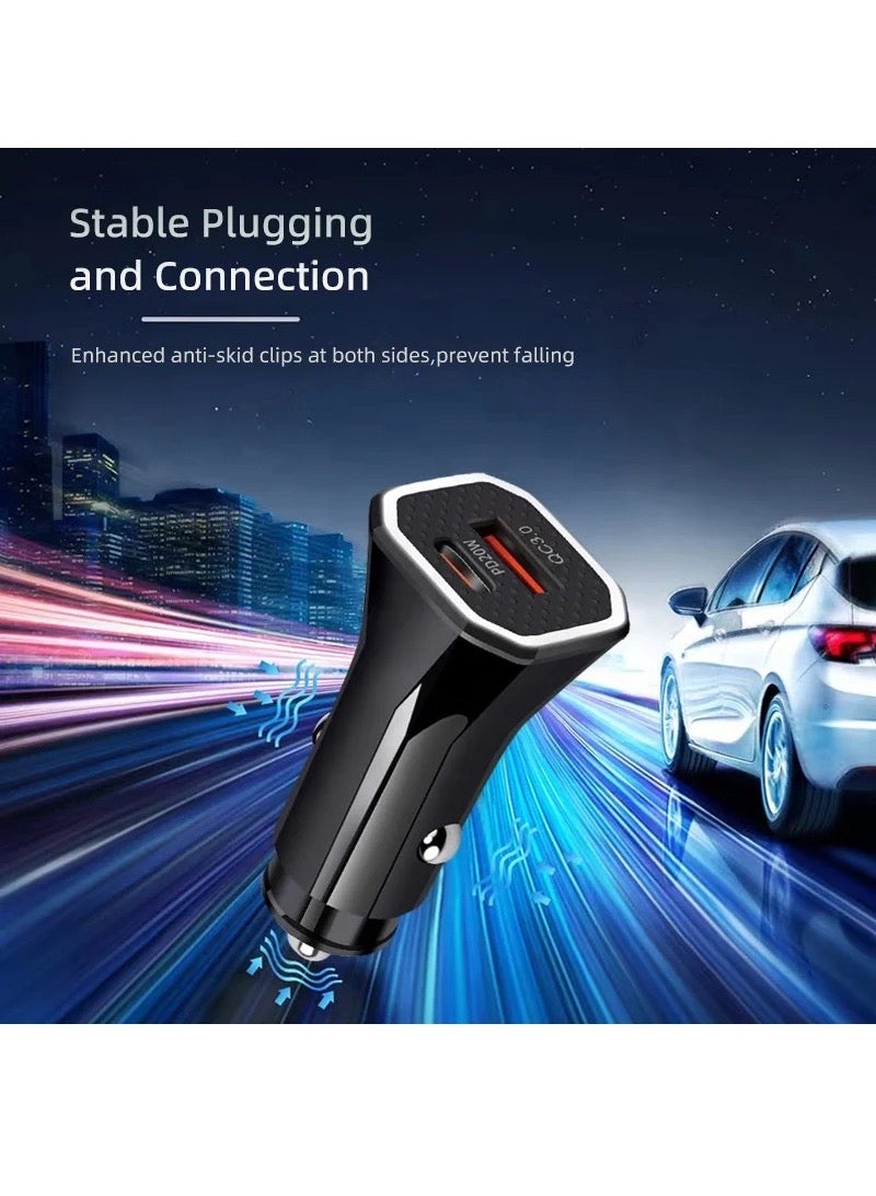 شاحن سيارة PD 38W شحن سريع محول USB شاحن سيارة نوع C متوافق مع iPhone 15 Pro Max/15 Pro/15/14/13 Pro Max - Image 4
