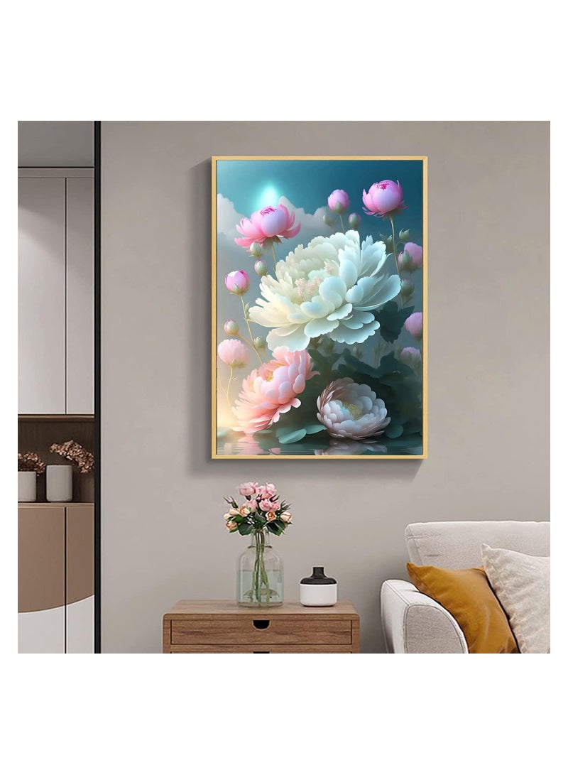 KASTWAVE 5D Diamond Painting,  5D Flower Diamond Painting Art Kits for Adults Beginner, DIY Full Drill Embroidery Cross Stitch Crystal Rhinestone Paintings Pictures for Home Wall Decor 12 X 16 Inch - Image 2