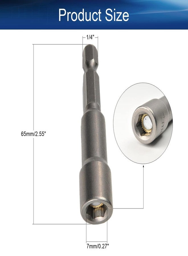اتول مارت مثقاب تثبيت الصواميل من يو تول مارت، مقاس 1/4 بوصة، سريع التغيير، ساق سداسية، 7 مم، طول 65 مم، متري، غير مغناطيسي، قطعتان - Image 2