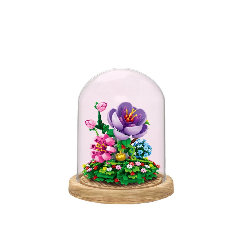 Zhegao 00977 Eternal Flower Building Blocks Rose Flower Ornament Educational Assembly Toy Creative Assembly Toy - Image 4