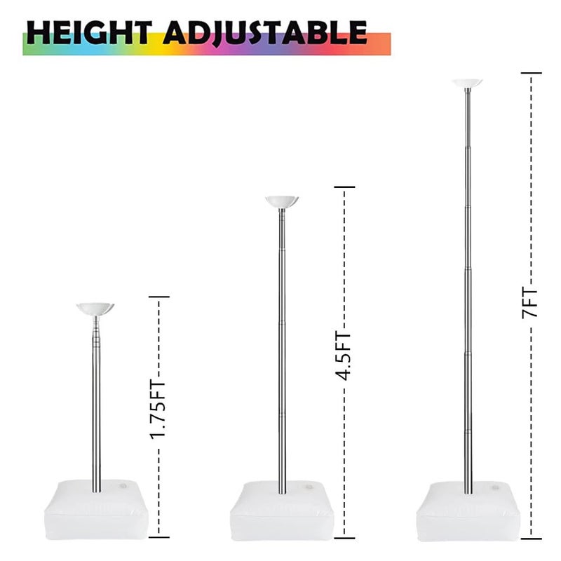 AooeDomi Metal Balloon Column Kit Set of 4 Reusable Telescopic Design with Base Height Adjustable from 15 to 7 Ft Balloon Stander for Party Decorations - Image 3