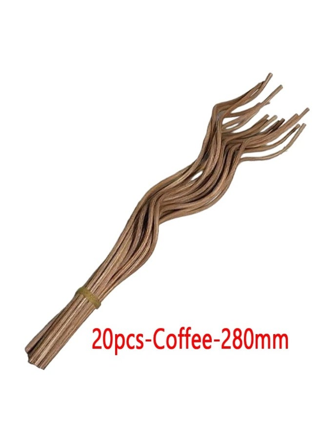 أغصان الصفصاف المجعد الطبيعية المجففة، أغصان زخرفية للمزهريات والناشرات، بيج بني أسود - Image 1
