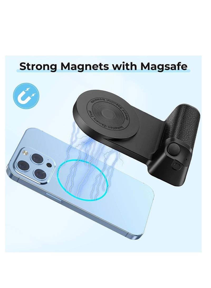 Excefore Magnetic Phone Camera Holder Multifunctional Smartphone Camera Shutter Remote Handle Grip 10W Qi Wireless Charging Stand Bluetooth Remote Control for Video Photo Shooting - Image 5