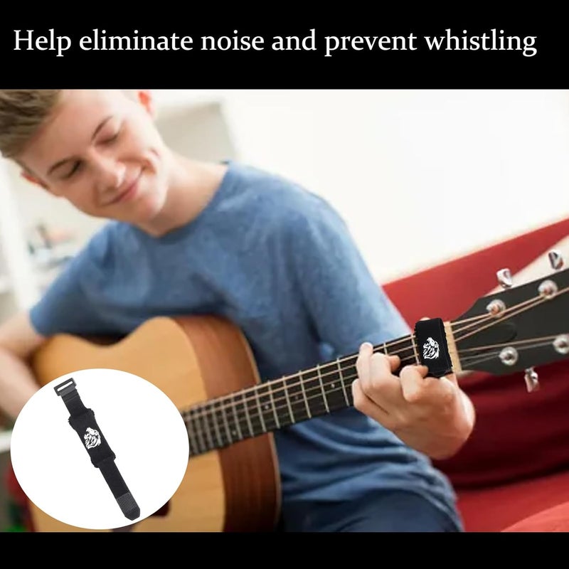 CartHome Guitar Fret Wrap,Guitar Accessories,Fret Wrap,Guitar Bundle Band 18cm Length Muffled Tape Reduce Noise Reduce Howling Adjustable Bundle Band Use for Performances And Recordings - Image 5