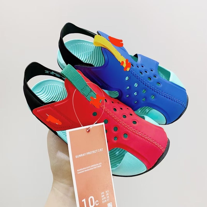 Putian Children'S Shoes Airplane Kids' Clogs Baby Velcro Closed-Toe Sandals Beach Shoes Slippers Breathable Water Shoes - Image 2