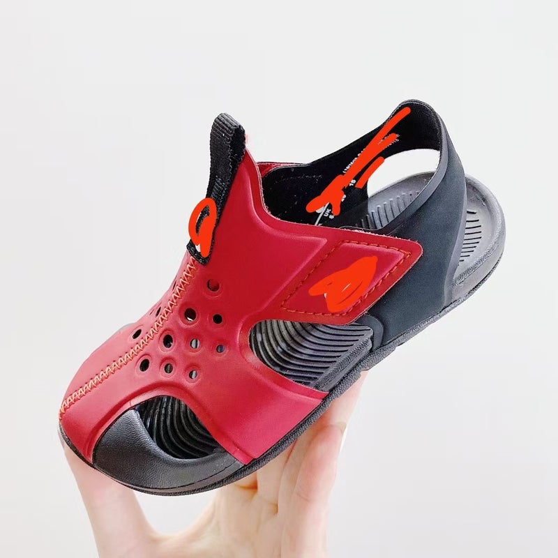 Putian Children'S Shoes Airplane Kids' Clogs Baby Velcro Closed-Toe Sandals Beach Shoes Slippers Breathable Water Shoes - Image 3