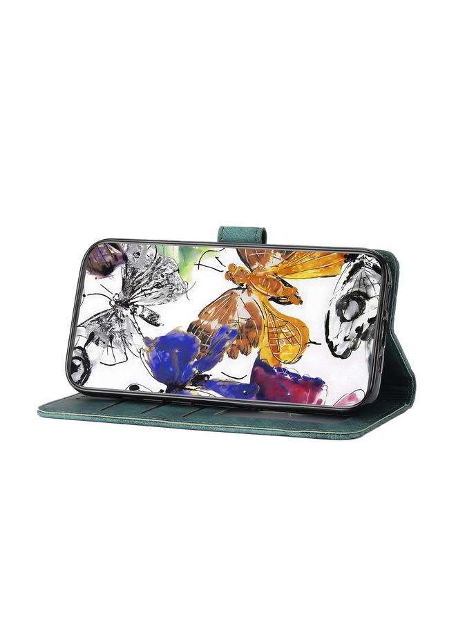 اس-توب جراب لهاتف Google Pixel 9a جراب هاتف جلدي منقوش عليه فراشة بملمس الجلد - Image 5