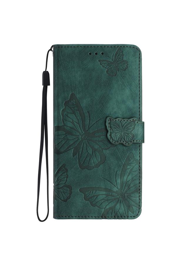 اس-توب جراب لهاتف Google Pixel 9a جراب هاتف جلدي منقوش عليه فراشة بملمس الجلد - Image 2