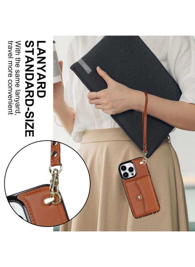 S-TOP Case For iPhone 14 Pro Max RFID Card Slot Phone Case with Long Lanyard - Image 4