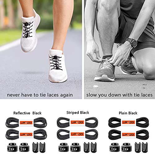 UpUGo Elastic Shoe Laces, 3 Pairs No Tie Shoe Laces Tieless for Kids, Adults, Elderly, One Size Fit All - Image 2