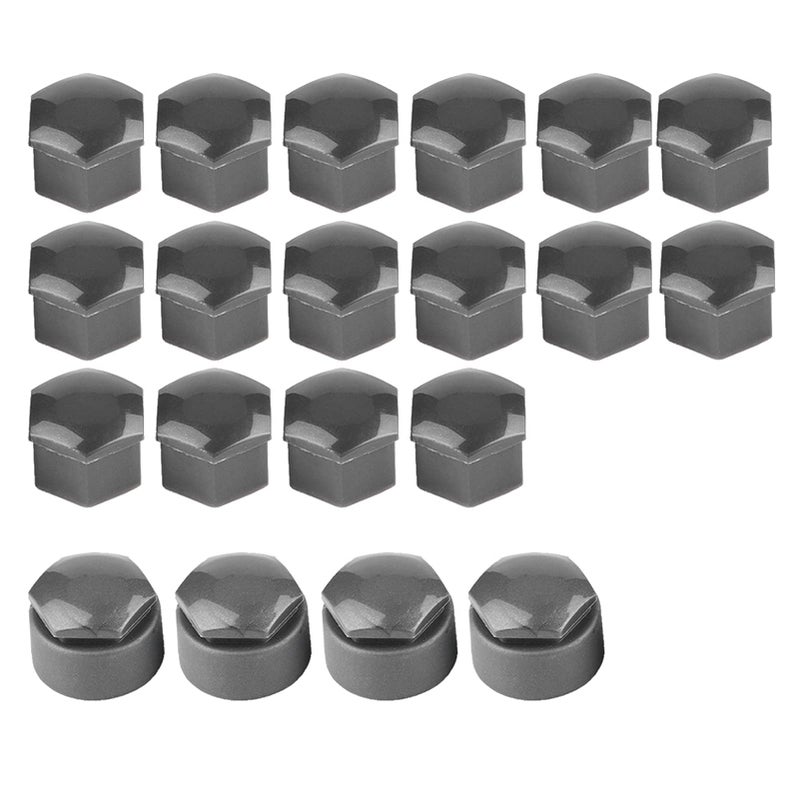 Ejoyous Ejoyous Pack of 20 Wheel Bolt Caps, Universal 17 mm Plastic Nut Cover Cap Screw Car Nut Cover with Removal Tool Wheel Bolt Protection Cover Wheel Nuts (Grey)  - Image 2