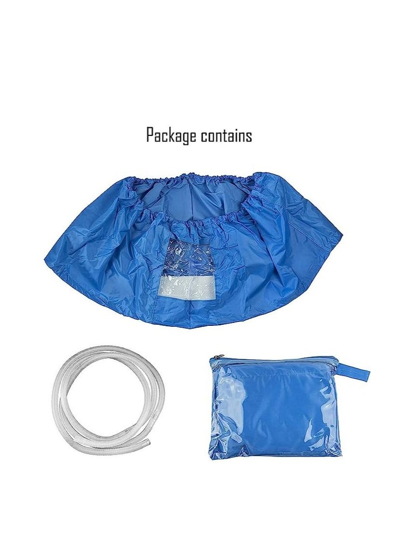 BUYCO - Air Conditioner Cleaning Protector Cover Waterproof Dustproof Cover Bag with Drain Outlet and Water Pipe Dust Washing Clean Protector Bag Wall Mounted Split AC Air Conditioning Service Bag - Image 1