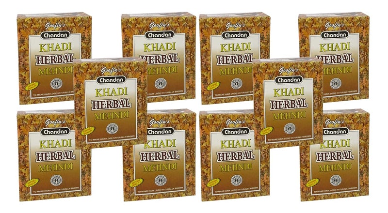 Khadi Pure Gramodyog Khadi Pure Herbal Brown Mehndi 80 g Pack of 10 - Image 1