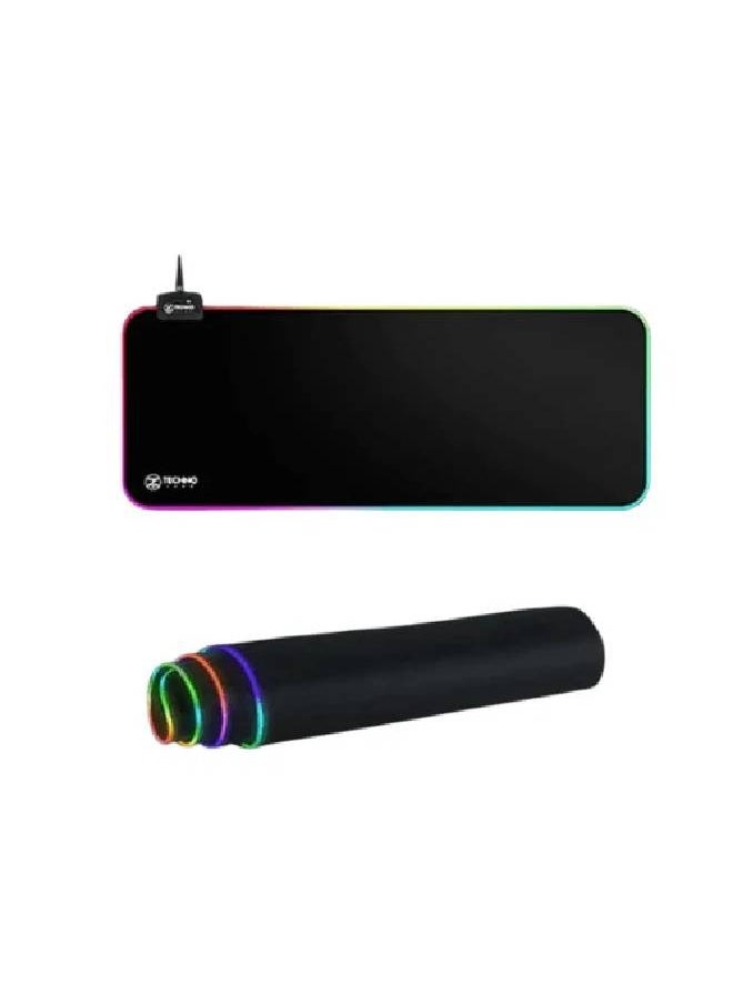 Techno Zone - Mousepad RGB 700 x 300 x 3 mm, Multiple lighting modes, Smooth and Soft, Flexible - Image 1