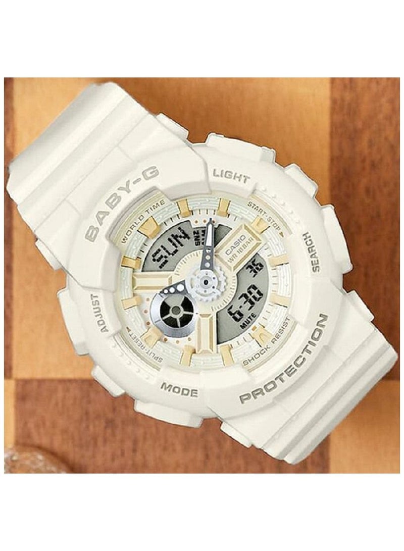 Casio Women Watch Baby -G Analog Digital White Dial Resin Band BA-110XSW-7ADR - Image 2
