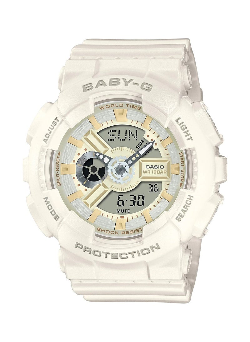 Casio Women Watch Baby -G Analog Digital White Dial Resin Band BA-110XSW-7ADR - Image 1