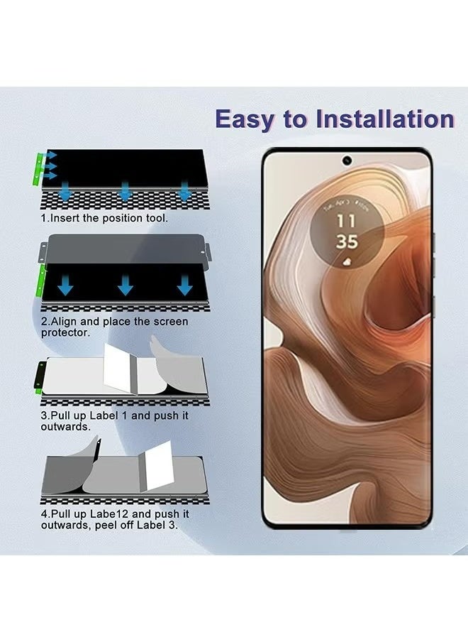 X-level - Privacy Screen Protector for Motorola Edge 50 Ultra 5G Tempered Glass, 9H Hardness Anti-Spy Anti-Scratch Anti-Dust Bubble-Free Tempered Film Easy Installation - Image 1