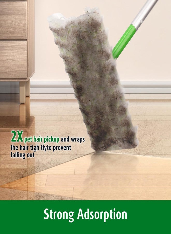 AIR U+ وسادات ممسحة AIR U+ الجافة لماسحة Swiffer الثقيلة لتجديد الأقمشة لتنظيف الأرضيات الخشبية من الغبار والشعر، قابلة للتخلص منها، بدون رائحة، 30 قطعة - Image 3