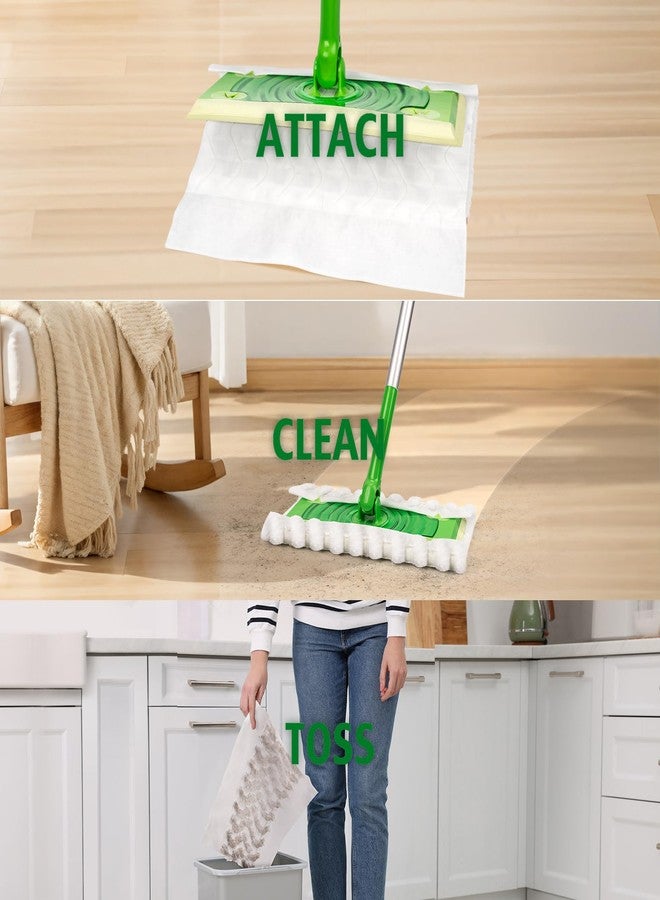 AIR U+ وسادات ممسحة AIR U+ الجافة لماسحة Swiffer الثقيلة لتجديد الأقمشة لتنظيف الأرضيات الخشبية من الغبار والشعر، قابلة للتخلص منها، بدون رائحة، 30 قطعة - Image 5