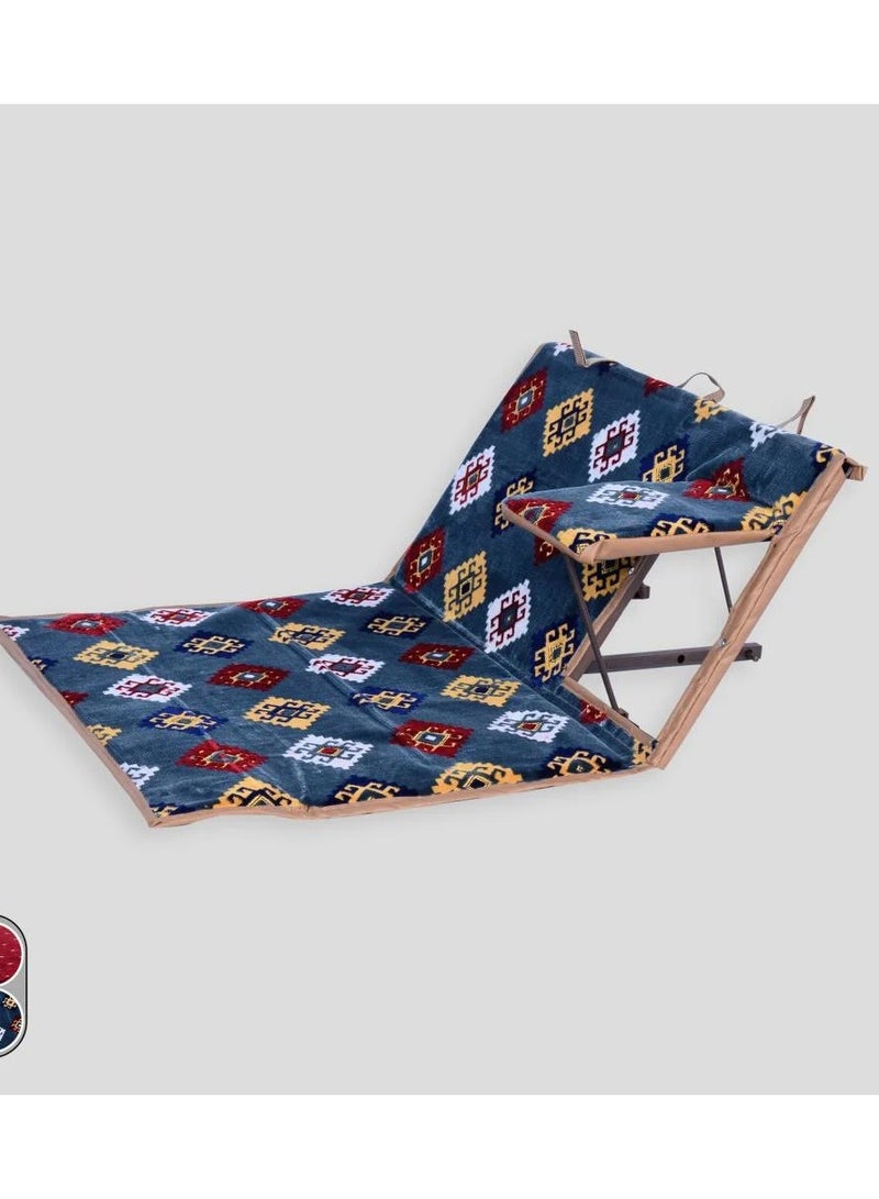 QUTOOB Traditional Arabic Foldable Floor Seating Chair With Armrest And Adjustable Backrest, Perfect For Trips, Camping, Picnics, Gatherings, And Outdoor Enjoyment - Portable and Comfortable Camping Chair - Image 5