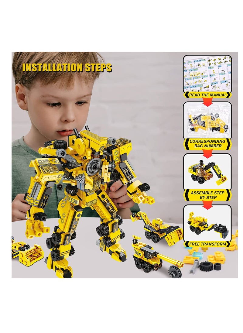 Robot Building Toys 573 PCS, 25 in 1 Construction Toy Engineering Building Bricks Construction Vehicles Kit, Engineering Robot Transforming Blocks, Best Gift for Kids Age 6 7 8 9 10 11 12 Year Old  - Image 3